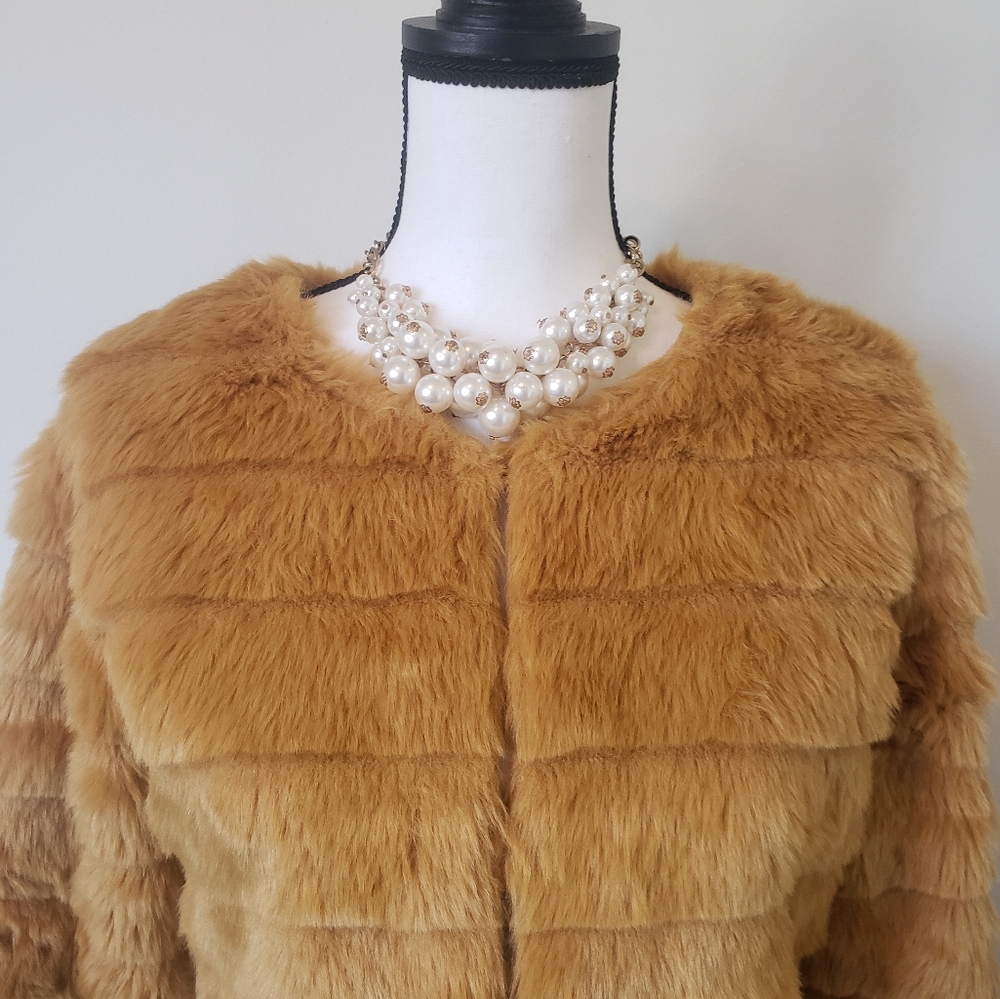 Nikibiki - Yellow Mustard Fur Blazer